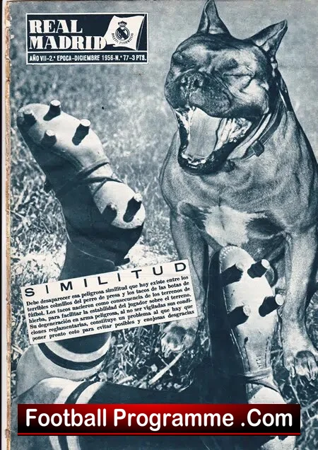 Real Madrid Football Programme Magazine Brochure 1950s – 1956