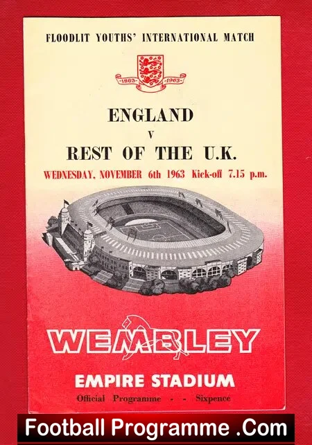 Rest Of The UK v England 1963 – at Wembley Stadium