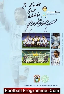 Richard Shaw Testimonial Benefit Match Coventry City 2006 Signed - football programme