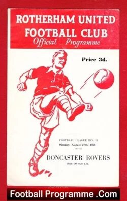 Rotherham United v Doncaster Rovers 1956 - football programme