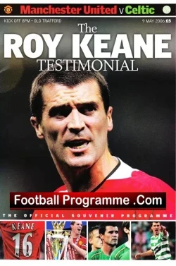 Roy Keane Testimonial Benefit Match Manchester United 2006 Plus - football programme