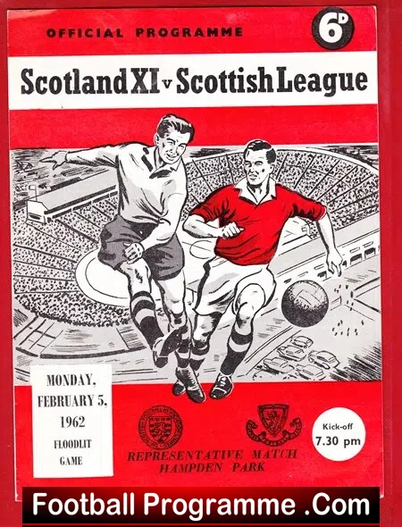 Scotland XI v Scottish League 1962 – Hampden Park