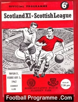 Scotland XI v Scottish League 1962 – Hampden Park