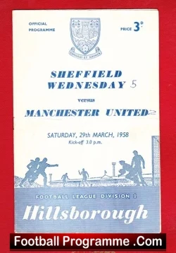 Sheffield Wednesday v Manchester United 1958 – Munich Away Match