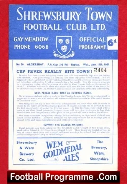 Shrewsbury Town v Aldershot 1961 – FA Cup Replay