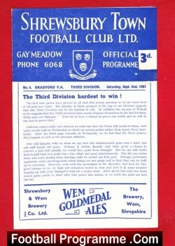Shrewsbury Town v Bradford Park Avenue 1961