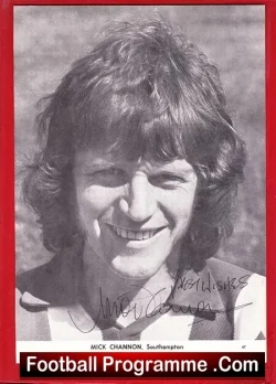 Southampton Mick Channon Signed Autographed Picture 1970s
