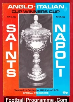 Southampton v Napoli 1976 – Anglo Italian Cup 1st Leg