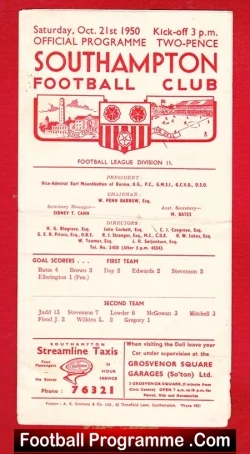 Southampton v Notts County 1950