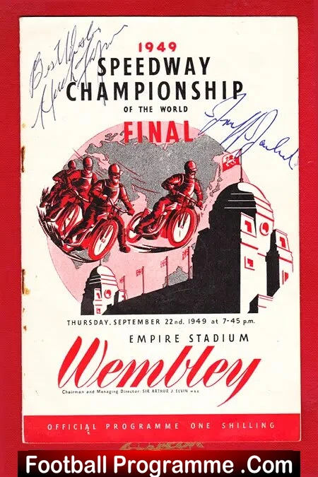 Speedway Championship Of The World Final 1949 – Multi Signed