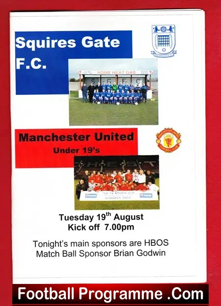 Squires Gate v Manchester United 2003 – Under 19 – U19