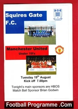 Squires Gate v Manchester United 2003 – Under 19 – U19