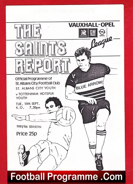 St Albans City v Tottenham 1985 – Youth Match