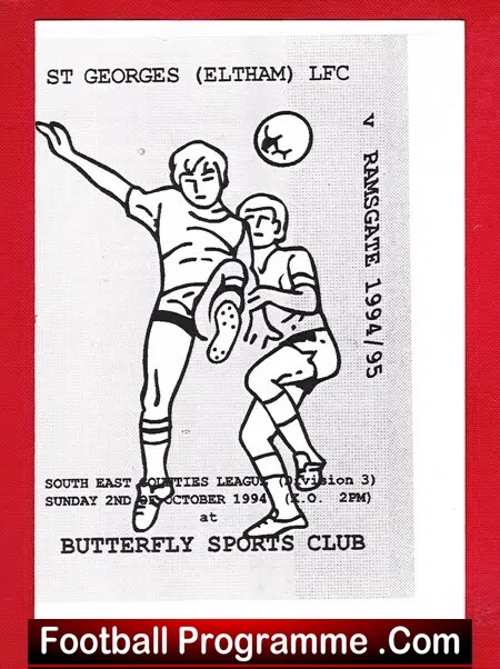 St Georges Ladies v Ramsgate 1994 – Eltham Womens Football