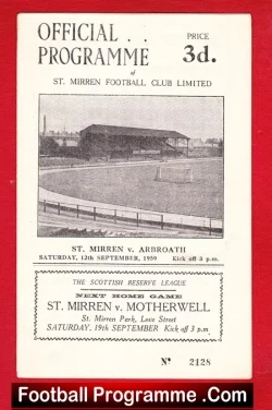 St Mirren v Arbroath 1959