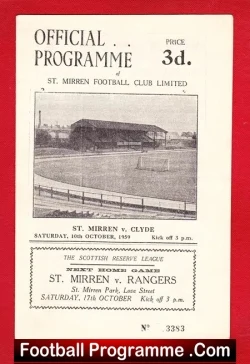 St Mirren v Clyde 1959