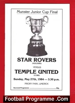 Star Rovers v Temple United 1984 – Ireland Schoolboys Final Cork