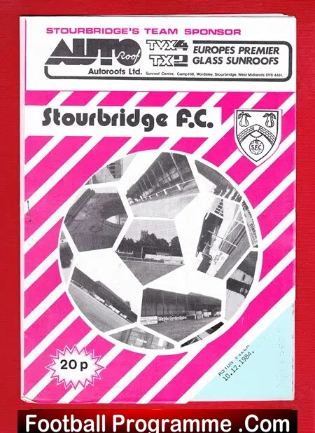 Stourbridge v Aston Villa 1984 – Senior Cup Match