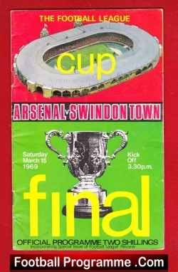 Swindon Town v Arsenal 1969 – League Cup Final Wembley