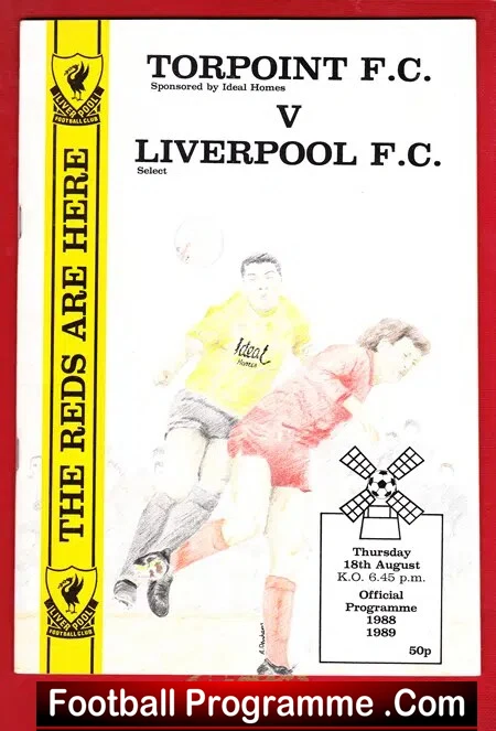 Torpoint v Liverpool 1988 – Official Programme