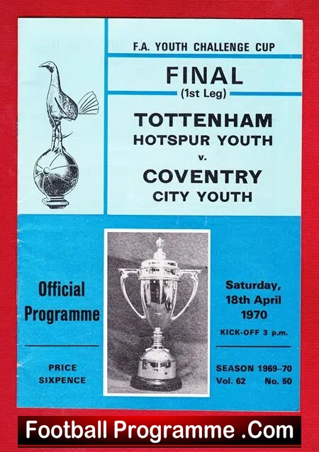 Tottenham Hotspur v Coventry City 1970 – Youths Cup Final