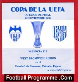 Valencia v WBA 1978 – Final in Spain