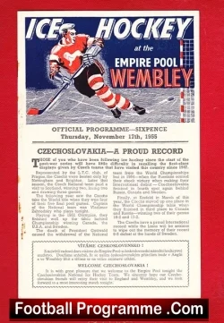 Wembley Ice Hockey v Czechoslovakia 1955