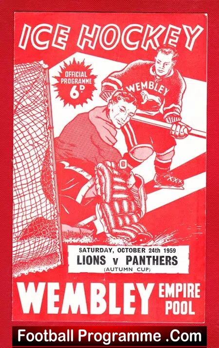 Wembley Ice Hockey v Nottingham Panthers 1959 – Autumn Cup
