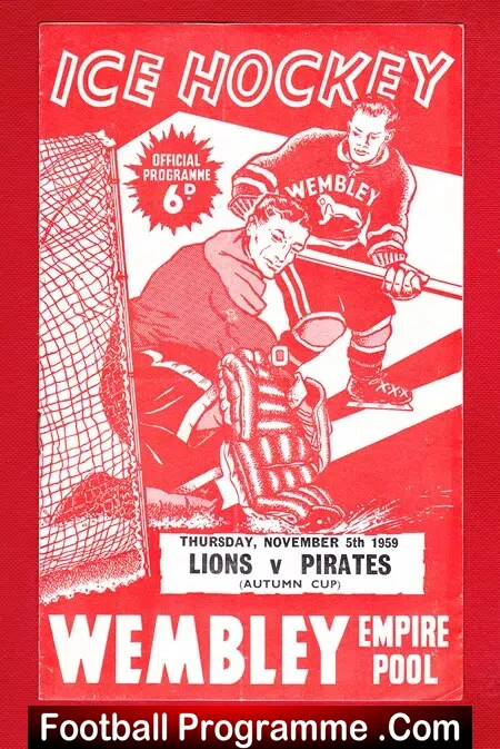 Wembley Ice Hockey v Paisley Pirates 1959 – Autumn Cup
