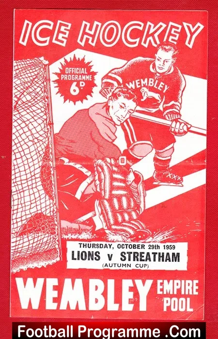 Wembley Ice Hockey v Streatham 1959 – Autumn Cup