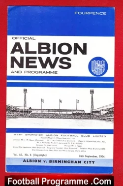 West Bromwich Albion v Birmingham City 1964