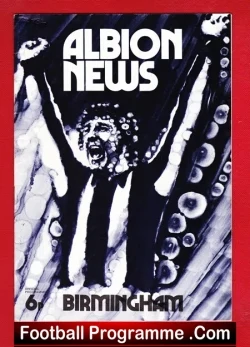 West Bromwich Albion v Birmingham City 1972