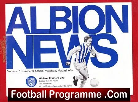West Bromwich Albion v Bradford City 1969