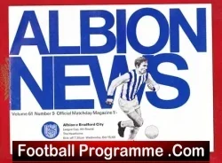 West Bromwich Albion v Bradford City 1969