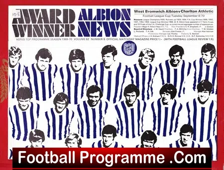West Bromwich Albion v Charlton Athletic 1970