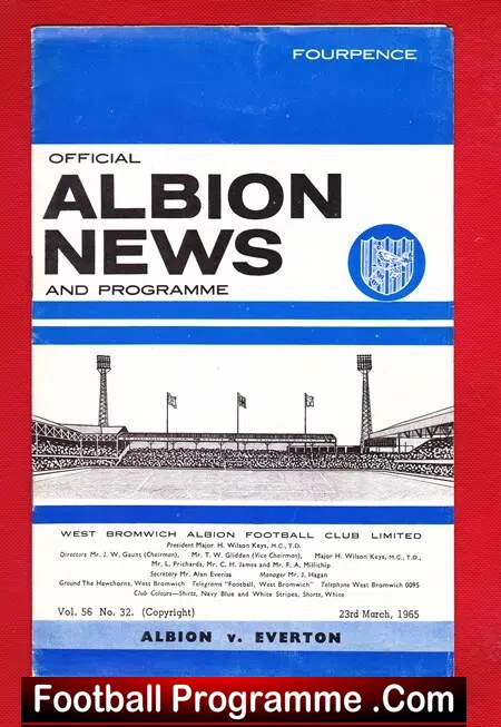West Bromwich Albion v Everton 1965