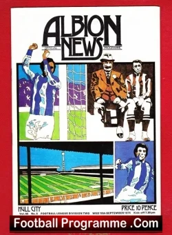 West Bromwich Albion v Hull City 1974