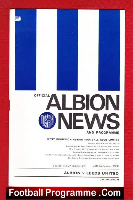 West Bromwich Albion v Leeds United 1968