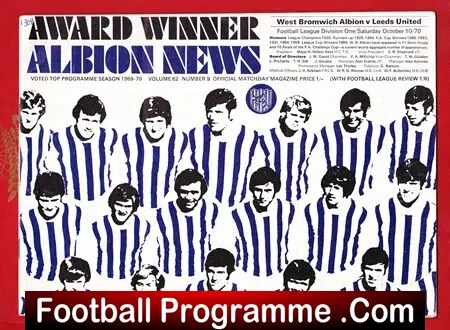 West Bromwich Albion v Leeds United 1970