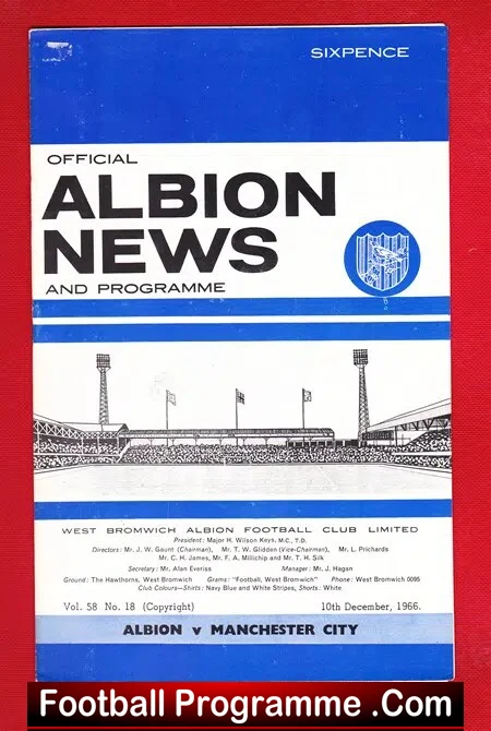 West Bromwich Albion v Manchester City 1966