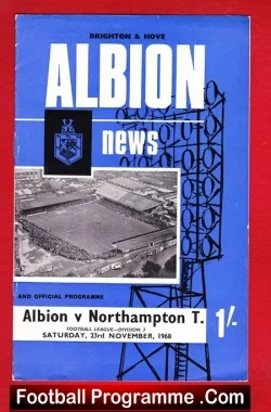 West Bromwich Albion v Northampton Town 1968