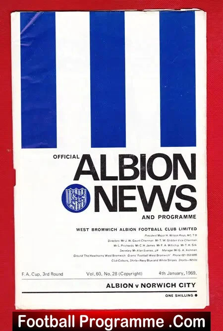 West Bromwich Albion v Norwich City 1969
