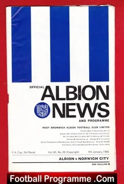West Bromwich Albion v Norwich City 1969