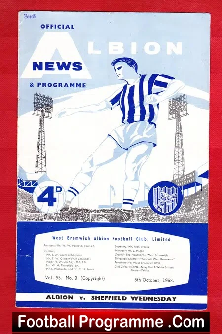 West Bromwich Albion v Sheffield Wednesday 1963