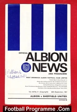 West Bromwich Albion v Sheffield United 1967