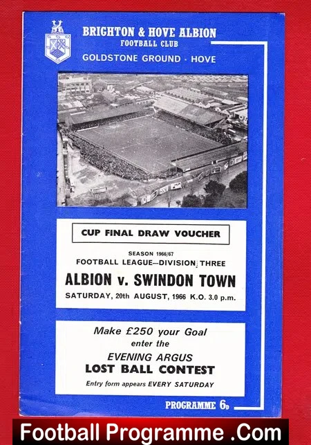 West Bromwich Albion v Swindon Town 1966