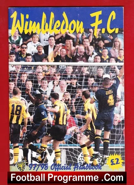Wimbledon Football Club Official Handbook 1997 – 1998
