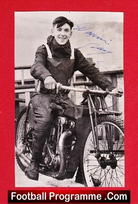 Wimbledon Speedway Dennis Gray Signed Photograph Picture 1950s