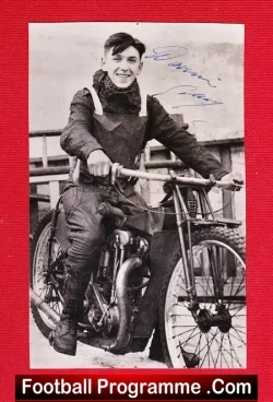 Wimbledon Speedway Dennis Gray Signed Photograph Picture 1950s