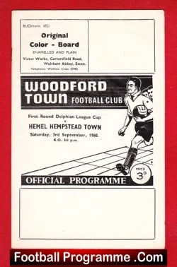 Woodford Town v Hemel Hempstead Town 1960 – Delphian League Cup
